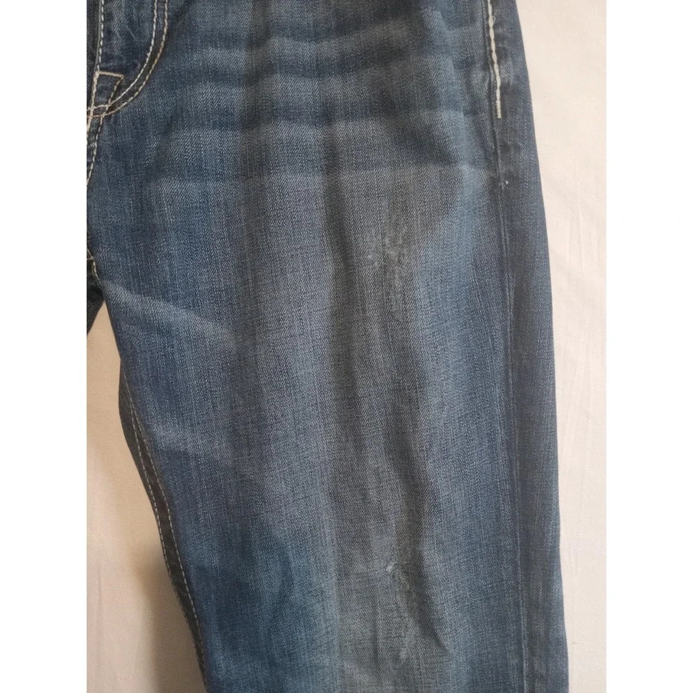 BKE Buckle Derek Jeans Men's Straight Leg Light Wash Cotton Blend Stretch 34Rx32